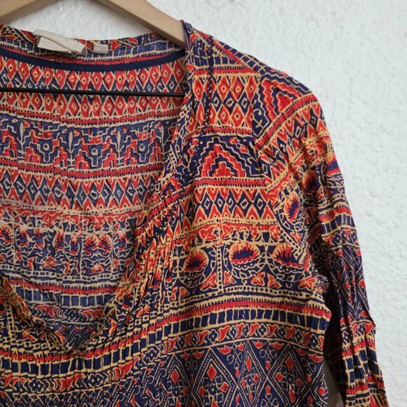 Vanessa Virginia x Anthropologie Mahdia Boho Peasant Elephant Blouse Size 2 - Picture 4 of 9